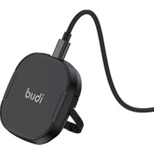Budi 15W Kablosuz Şarj Desteği Olan Telefonlar Için Mıknatıslı Araç Tutucu ve Şarj