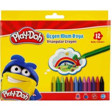 Play-Doh Play Doh Jumbo Üçgen Crayon Mum Boya 12 Renk 11 mm PLAY-CR008