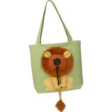Toyra Pet Tyıcı Seyahat Çantaları Aslan Desen Pet Omuz Tma Çantası Yeşil Büyük Büyük (Yurt Dışından)