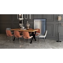 Deryawood Masif Ahşap Laurus Sulamalı Yemek Masası 70*100 cm