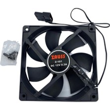 Wozlo 12 cm Kasa Fanı Siyah Sessiz Sıfır 12CM Fan Z-101