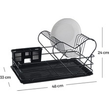 Acar Talon Iki Katlı Tabaklık Bulaşıklık - Siyah