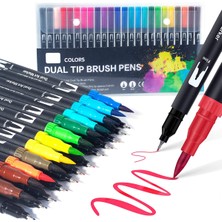 Vox Art Çift Tarafl Brush Pen 12'li Set -Su Bazlı