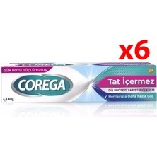 Corega Tat Içermez Diş Protez Yapıştırıcı Krem 40 gr - 6 Adet