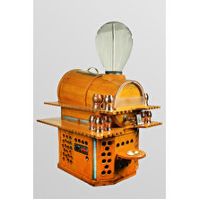 Avcı Ahşap Tasarım Avcı Yayık Cam Fanuslu Set Üstü Masaüstü Soğutmalı Ayran & Şalgam & Limonata & Karadut Vb. Makinesi 35 Litrelik