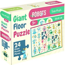 Doerkids Dev Robotlar Jumbo Puzzle 24 Parça