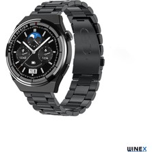 Winex 2024 Watch GT3 Max Android İos HarmonyOs Uyumlu Akıllı Saat Siyah