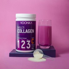 Voonka Multi Collagen Powder Vitamin C Içeren Takviye Edici Gıda  (900GR= 1,5 Ay (45GÜN)3 Aylık)