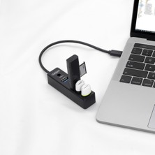 Fuchsia Çoklayıcı 4'ü 1 Arada Usb-C Hub Usb3.0 ve USB 2.0