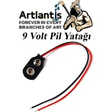 Artlantis 9 Volt Pil Yatağı 1 Adet 9V Pil Yuvası Ikili 9V Pil Başlığı Pil Tutucu Okul Hobi Elektrik Deney