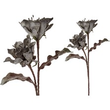 Es Dekor Lmdr Nane Çiçeği Gri 98CM Kıvrılabilir Dekoratif Yapay Çiçek (1 Dal)