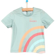 Neopy Erkek Bebek Retro Gökkuşağı Kısa Kol Tshirt