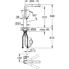 Grohe Essence Tek Kumandalı Eviye Bataryası - 30270GL0