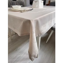Limay Teflon Kumaş Masa Örtüsü Sıvı Geçirmez Yıkanabilir Dantel Görünümlü