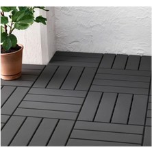 IKEA Runnen Suya Da Lı Koyu Gri Yer Döşemesi Geçmeli Deck Kilitli 30X30 cm 9 Adet Toplam 0.81 M2