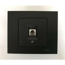 Ovivo Grano Siyah Numeris Telefon Prizi Cat3 Mekanizma Çerçeve