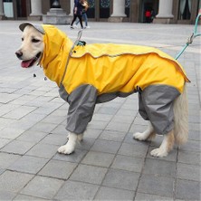 Çıkarılabilir Kapüşonlu, Çekiliş Ceketi ile Sarı Köpek Yağmurluk, 10 Boyutta (Yurt Dışından)