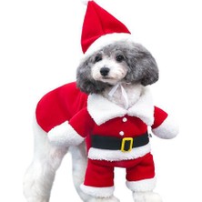 Noel Köpek Giysileri Noel Baba Kostüm Noel Evcil Hayvan Giysileri Kış Hoodie Ceket Giysileri Köpek Evcil Hayvan Giysileri Cadılar Bayramı (Yurt Dışından)