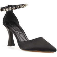 Synergy 009 Siyah Kemerlı Kadın Topuklu Ayakkabı