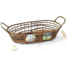 Es Dekor Knv Oval Yayvan Sepet Kumsalda Şarap Keyfi Büyük