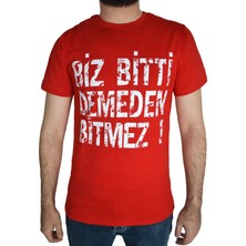 Şimşekoğlu Biz Bitti Demeden Bitmez Baskılı T-Shirt