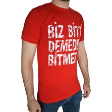 Şimşekoğlu Biz Bitti Demeden Bitmez Baskılı T-Shirt