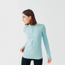 Decathlon KALENJI Kadın Uzun Kollu Koşu Tişörtü - Açık Mavi - RUN WARM