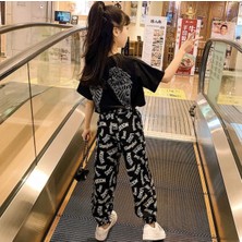 Kids Face Bisiklet Yaka Sırt Baskılı Pamuk Kız Çocuk T-Shirt