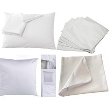 Yeşil Erik %100 Pamuk Kumaş Kırlent Içi Kılıf Yastık Astarı Fermuarlı Koltuk Kırlent Kılıfı Astarı Beyaz 4 Adet