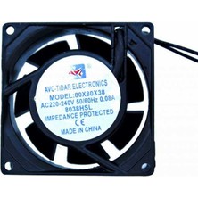 Herbirivar 80X80X38MM Ac 220-240V Metal Kasa Fanı