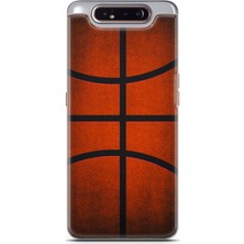 Ekolaks Samsung Galaxy A80 Uyumlu Kılıf Ekol 14 Basket Topu Yüzey Cover Kılıf Koyu Turucu