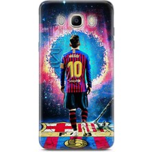 Ekolaks Samsung Galaxy J7 2016 Uyumlu Kılıf Ekol 13 Messi Fcb Case Kapak Lacivert