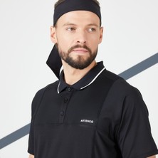 Decathlon ARTENGO Erkek Polo Tenis Tişörtü - Siyah - TPO DRY