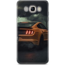 Ekolaks Samsung Galaxy J7 2016 Uyumlu Kılıf Ekol 04 Ford Mustang Silikon Kılıf Gri