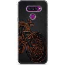 Ekolaks Lg K50S Uyumlu Kılıf Ekol 03 Harley Davidson Arka Kapak Turuncu