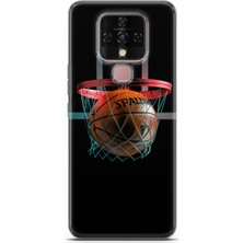 Ekolaks Tecno Camon 16 Uyumlu Kılıf Ekol 10 Baketbol Topu Full Hd Kılıf Kahverengi Koyu