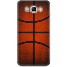 Ekolaks Samsung Galaxy J7 2016 Uyumlu Kılıf Ekol 14 Basket Topu Yüzey Cover Kılıf Koyu Turucu