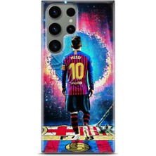 Ekolaks Samsung Galaxy S23 Ultra Uyumlu Kılıf Ekol 13 Messi Fcb Case Kapak Lacivert