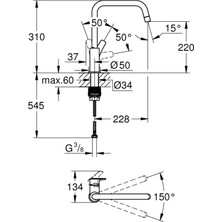 Grohe Eurosmart Tek Kumandalı Eviye Bataryası - 30567000