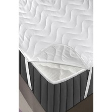 Altın Karma Kapitoneli Sıvı Geçirmez Alez 60X120 cm Tek Kişilik Köşe Lastikli