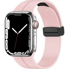 MobaxAksesuar Apple Watch 44MM Kordon Magnetli Ayarlanır Silikon Kordon