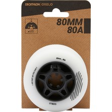 Decathlon Oxelo Yetişkin Paten Tekerleği - 80 mm - 80A - Beyaz - Fit Fitness