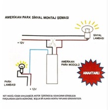 Vısor Park Sinyal Modülü Amerikan Açma Kapama Ayarsız Amerikan Uyumlu