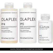 OLAPLEX Bond Maintenance System - Saç Kusursuzlaştırıcı & Bağ Üçlü Bakım Seti