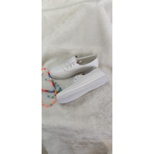 Çiğdem Kundura Beyaz Lastik Bağlı Günlük Kadın Ayakkabı  - Beyaz - 39 - ST01700-BEYAZ-39