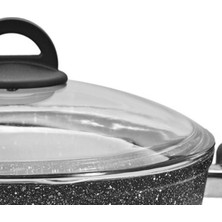 Korkmaz Pyrex Cam Kapak 30 cm Granit Tencere