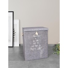 Nefertiya Keçe Kapaklı Mega Kutu – Gri