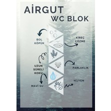 AirGut 3'lü Paket WC Blok, Tuvalet Koku Giderici 12 Adet Çam Kokusu Bloğu (Mavi su verir)