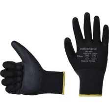 Actıvehand Poliüretan Kaplı Montaj Eldiveni Siyah PU101 No8