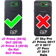 Teknomoda Samsung Galaxy J7 Prime Kılıf Boyun Omuz Askılı Kırmızı iPli Kordonlu Anti Şok Köşe Korumalı Şeffaf Silikon X-ROP